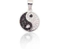 Sidabrinis pakabukas su cirkoniu "Yin and Yang IV"