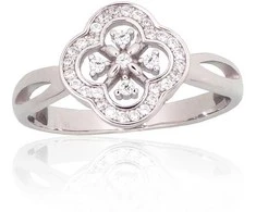 Sidabrinis žiedas Diamond Sky "Stone Flower IV"