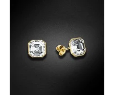 Spark Sidabriniai auskarai moterims DiamondSky „Imperial II“ su Swarovski kristalais