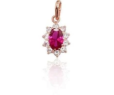 Zelta kulons "Ferro (Fuchsia)" no 585 proves sarkanā zelta