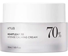 Anua Heartleaf 70 + Ceremide Intense Calming Kreminis veido kremas, 50 ml