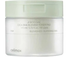 Celimax Ji Woo Gae Cica BHA Blemish Toneris Pad veido toniko pagalvėlės, 60 vnt