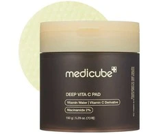 Medicube Deep Vita C Pads skaistinantys valomieji padeliai veidui su vitaminu C, 150 g / 70 vnt.