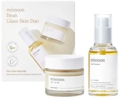 MIXSOON Bean Glass Skin Duo facial care set with soybean extract (Bean Essence 50 ml x 1 + Bean Kreminis 50 ml x 1)