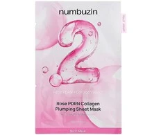 NUMBUZIN No.2 Rose PDRN kolageno putlinanti lakštinė kaukė, 1 vnt. * 33 ml