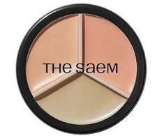 theSaem The Saem Maskuoklis Cover Perfection Triple Pot Maskuoklis 02 Contour rusvai gelsvas-13,5g