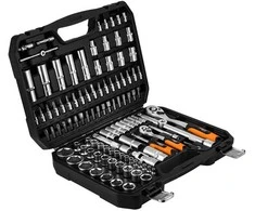 Neo Tools 110 dalių raktų rinkinys 1/2", 1/4", satininis
