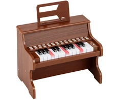 25 klavišų mini pianinas rudas