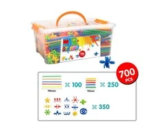 Lean Toys 3D Konstrukcijų Šiaudelių Rinkinys, 800 vnt