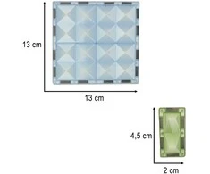Ikonka 3D magnetinės konstrukcinės kaladėlės šviečiantis gyvūnų parkas 124 el.