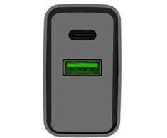 NATEC USB įkroviklis Ribera USB-A+USB-C Maitinimo tiekimas 20W juodas