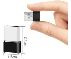 Adapteris OTG USB-A į USB-C juodas