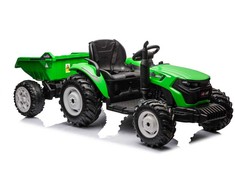 Lean Cars Akumuliatorinis traktorius su priekaba HC-306, 24V, žalias