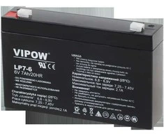 Švino akumuliatorius VIPOW 6V 7Ah