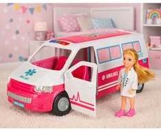 Lean Toys Ambulansinis žaislas ligoninė su gydytoja