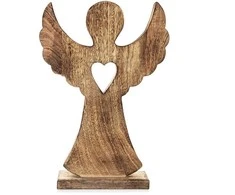 Orion Medinė Figurėlė Angelas 25,5x36 cm