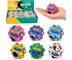 Lean Toys Antistresinis kamuoliukas kosmoso tematika, įvairiaspalvis, Ø 7 cm