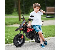 Aprilia licencijuotas vaikiškas elektromotociklas su 2 varikliais, raudonas, 106,5 × 56 × 80 cm
