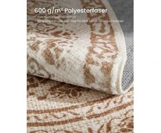 Songmics Apvalus kilimas 120 cm boho stilius