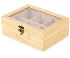 Bamboo medžio arbatų talpykla 21x16x7,5 cm