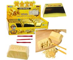 Lean Toys Archeologinis rinkinys „Aukso luitas“ su įrankiais ir paslėptu lobiu