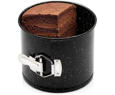 Atsegama kepimo forma su granitine danga ir aukštais kraštais, juoda, 14 × 14 × 12 cm