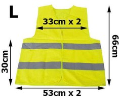 Reflective road safety waistcoat Geltonas