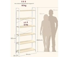 Songmics Atvira lentyna 30 x 64 x 185,5 cm