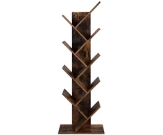 Leobert Atvira medžio formos lentyna, ruda, 50 x 25 x 141,5 cm