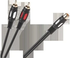 LP Oem Kabelis 1 RCA lizdas - 2 RCA kištukai 25 cm