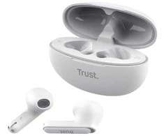 Trust Yavi - Belaidės ausinės Įstatomos į ausis (į ausis įkišamos tipo) ausinės Bluetooth TWS su etui ładującym &amp; ENC (Baltas)