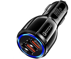 Automobilinis įkroviklis 2xUSB QuickCharge 3.0