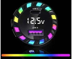 Automobilinis įkroviklis su USB-C ir USB-A jungtimis, 45W