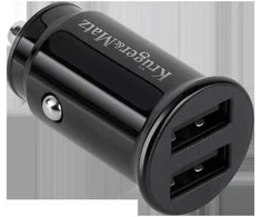 Kruger &amp; Matz dvigubas USB 3100 mA automobilinis įkroviklis su Quick Charge 3.0 funkcija