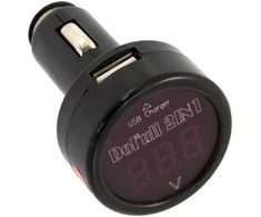 ATL Automobilio voltmetras - USB įkroviklis