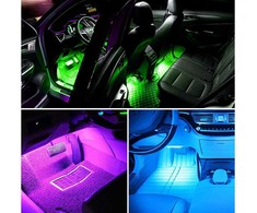 Automobilio LED apšvietimas su nuotolinio valdymo pultu
