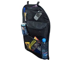 Verk Group Automobilio sėdynės dėklas su 5 kišenėmis, 59x38 cm, juodas