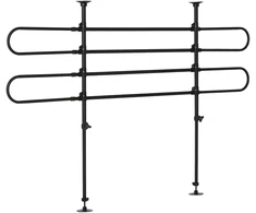 Automobilio skiriamosios grotelės, reguliuojamos, juodos, 60–105 × 87–135 cm