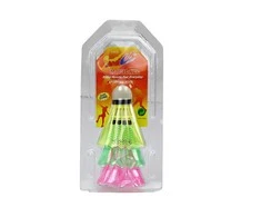 Lean Toys Badmintono plunksninukų rinkinys 3 vnt. spalvingi