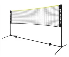 Songmics 4 m badmintono tinklas juodai geltonos spalvos