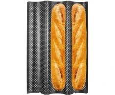 Orion kepimo skarda baguetei 38 cm; Plieninė, nesvylančio paviršiaus, perforuota