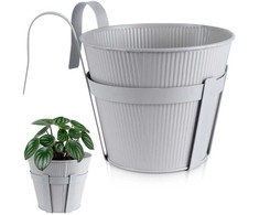 Vilde Metalinis balkono vazonas 20 cm pilkas