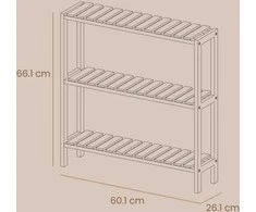 Bambukinė lentyna Songmics 60x66x26 cm