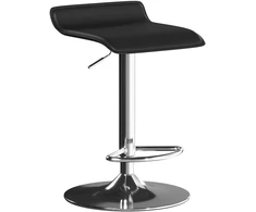 Baro kėdė su reguliuojamu aukščiu ir 360° sukimu, juoda, 38 × 38 × 62–83 cm
