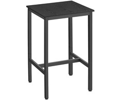 Songmics Vasagle Baro stalas su plieniniu rėmu 60 x 60 x 92 cm juodalksnio juodos-juodos spalvos