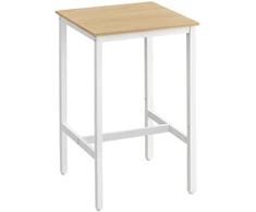 Songmics Vasagle Baro stalas su plieniniu rėmu 60 x 60 x 92 cm ąžuolinis smėlio spalvos stalas