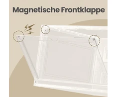 Songmics Batų dėžės 8 vnt. plastikinės skaidrios