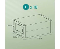 Batų dėžės SONGMICS, 18 vnt., 35 x 25,2 x 19 cm