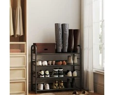 Songmics Batų lentyna 68,5 x 27,5 x 65 cm juoda