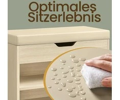 Songmics Batų suolas su 3 aukštais ir pagalvėle